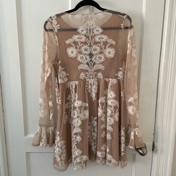NWT For Love & Lemons White Lace Mini Dress - Picture 7 of 14